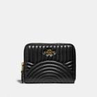 Coach Small Zip Around Wallet With Deco Quilting