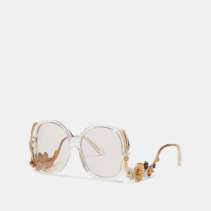 Coach Tea Rose Swoopy Sunglasses