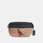 Coach Belt Bag In Signature Canvas With Rexy By Sui Jianguo