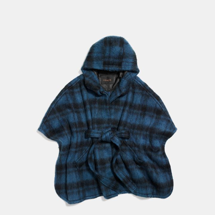 Coach Plaid Cape
