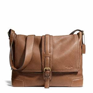 Coach Bleecker Pebbled Lthr Messenger B4 Saddle