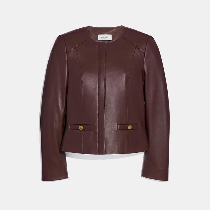 Coach Tailored Leather Jacket