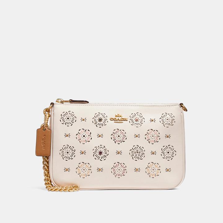 Coach Nolita Wristlet 22 With Cut Out Tea Rose