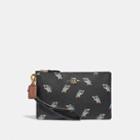 Coach Small Wristlet With Party Owl Print