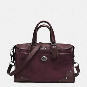 Coach - Suede Rhyder Satchel Qb/oxblood