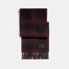 Coach Double Plaid Print Muffler