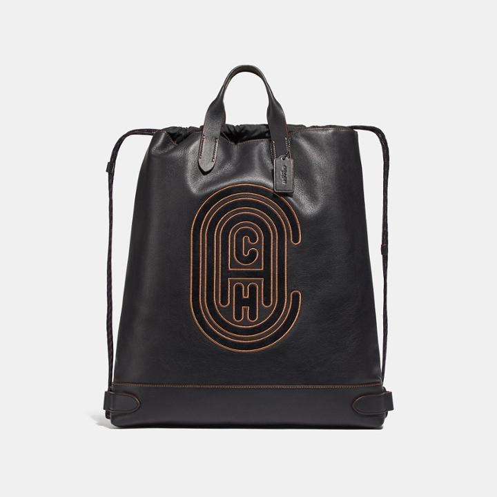 Coach Academy Drawstring Backpack With Patch