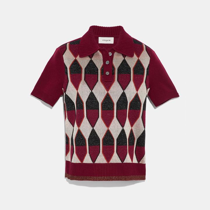 Coach Diamond Jacquard Polo
