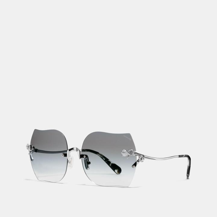 Coach Rimless Tea Rose Sunglasses