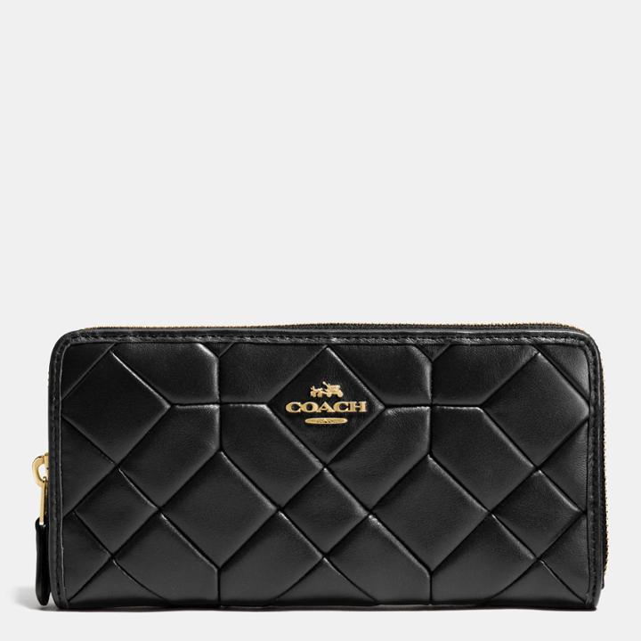 Coach Accordion Zip Wallet In Canyon Quilt Leather