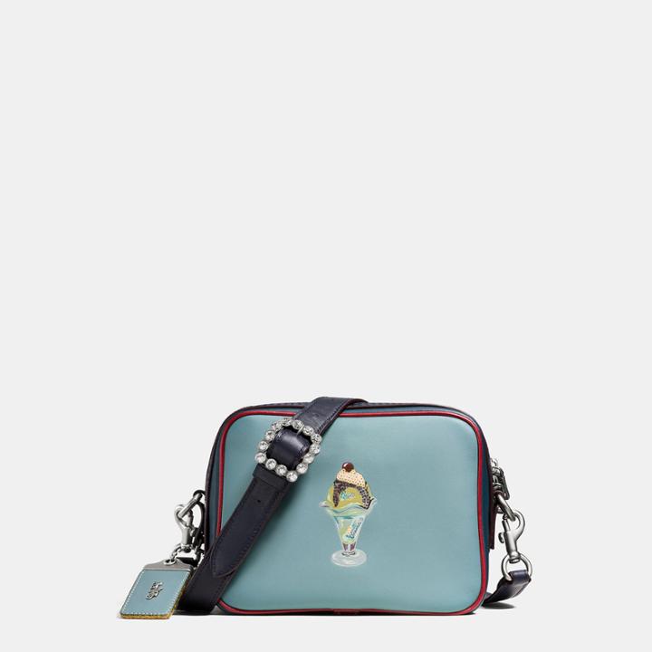 Coach Dylan Crossbody In Glovetanned Leather With Embossed Sundae