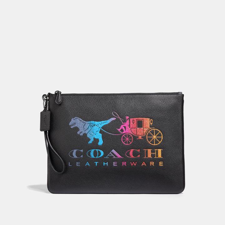 Coach Large Wristlet 30 With Rexy And Carriage