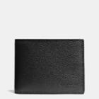 Coach Slim Billfold Wallet In Crossgrain Leather