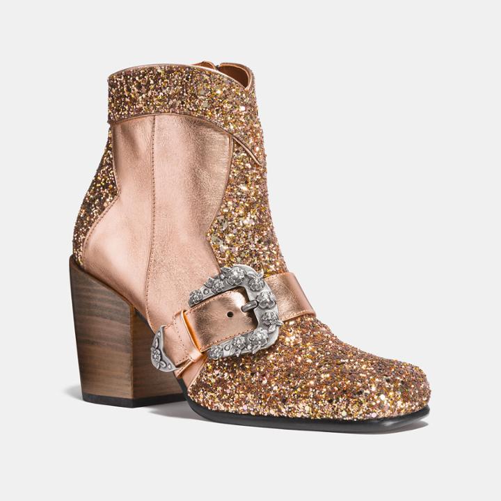 Coach Western Buckle Bootie