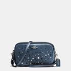 Coach Crossbody Clutch In Metallic Leather With Star Rivets