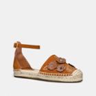 Coach Ankle Strap Astor Espadrille With Tea Rose Rivets