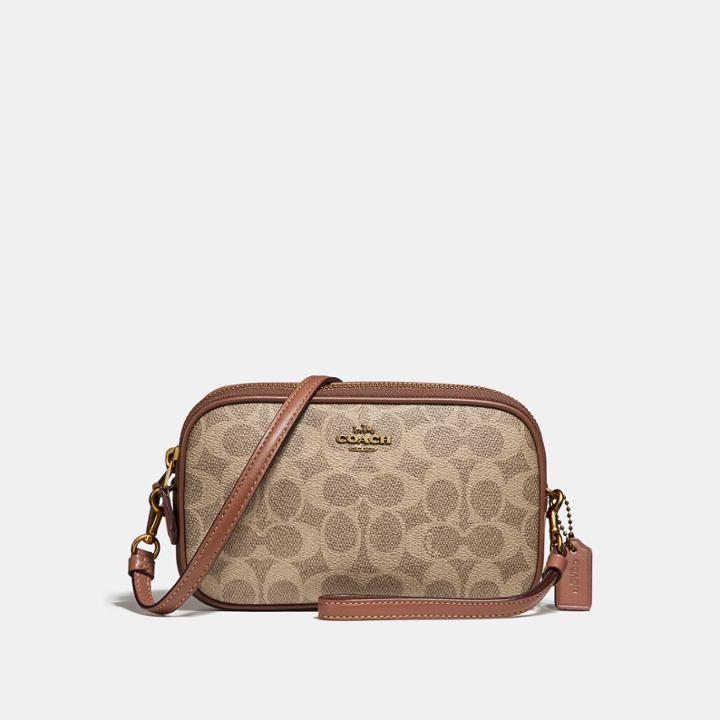 Coach Sadie Crossbody Clutch In Colorblock Signature Canvas