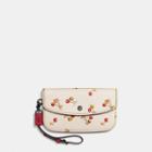 Coach Clutch In Glovetanned Leather With Cherry Print