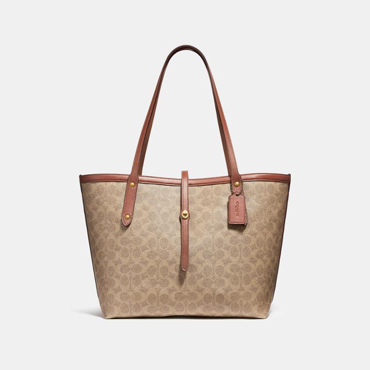 Coach Market Tote In Signature Canvas
