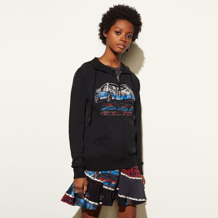 Coach Car Print Hoodie