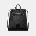 Coach Academy Drawstring Backpack In Signature Canvas With Wild Beast Print