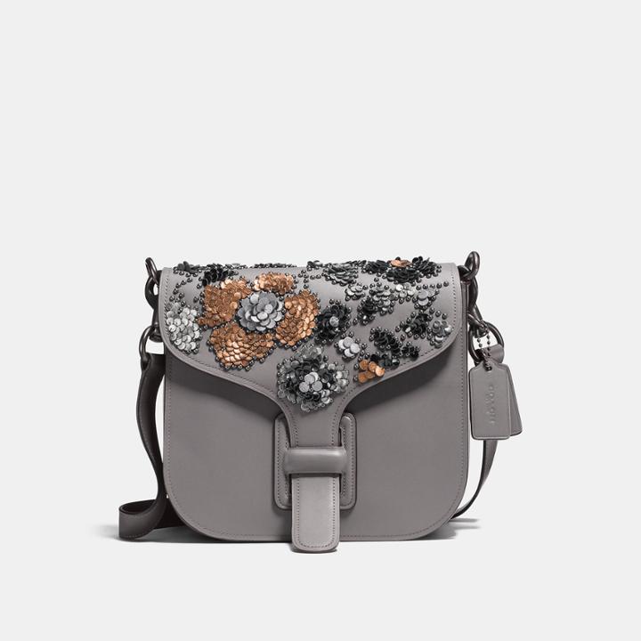 Coach Courier Bag With Leather Sequins