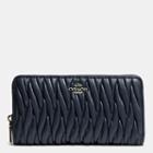 Coach Accordion Zip Wallet In Gathered Leather
