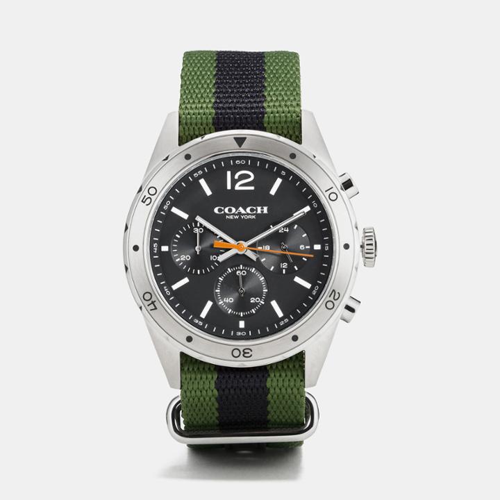 Coach Sullivan Sport Stainless Steel Nato Strap Watch