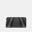 Coach Accordion Zip Wallet In Signature Canvas With Wave Patchwork