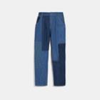 Coach Denim Patchwork Pleated Trousers