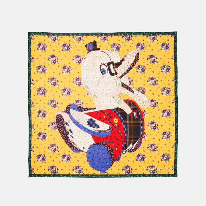 Coach Printed Patchwork Duck Oversized Square