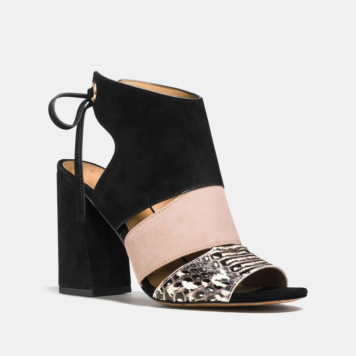 Coach Minetta Sandal With Snakeskin