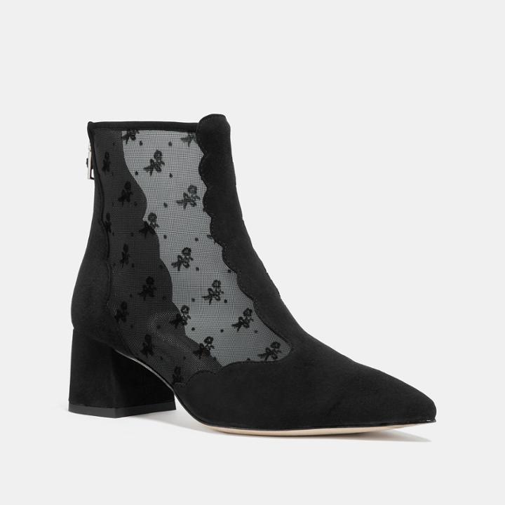 Coach Skyler Ankle Bootie With Tea Rose Mesh