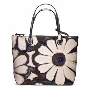 Coach Poppy Elevated Flower Tote B4 Slate Multicolor