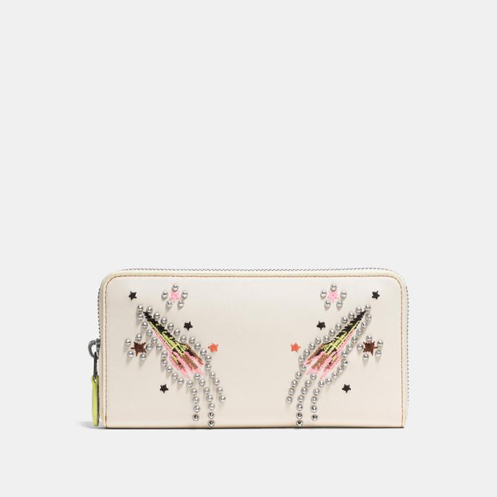 Coach Accordion Zip Wallet With Rocket