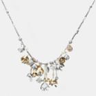 Coach Cluster Tea Rose Bud Pearl Necklace