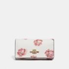 Coach Six Ring Key Case With Rose Print