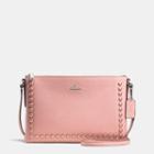 Coach Lacquer Rivets Journal Crossbody In Pebble Leather