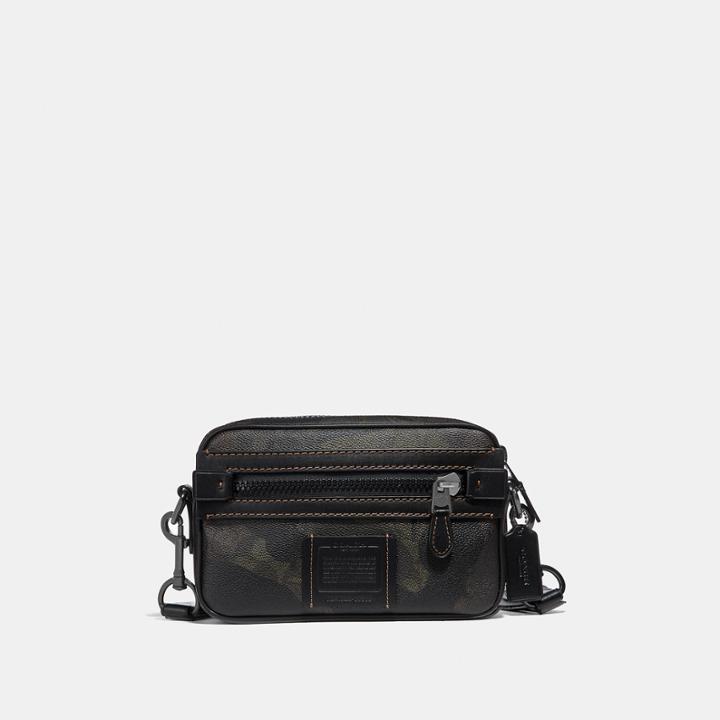 Coach Academy Crossbody In Signature Canvas With Wild Beast Print