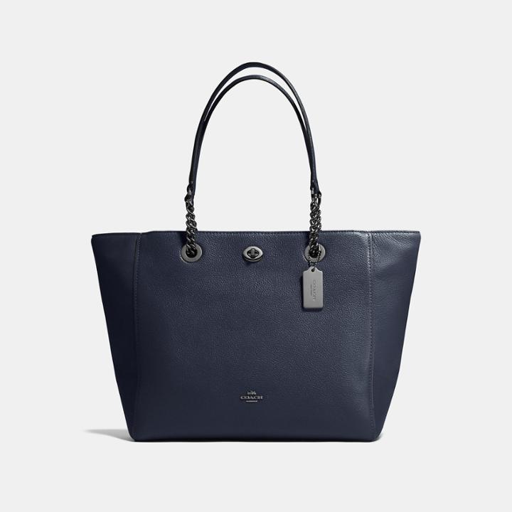 Coach Turnlock Chain Tote