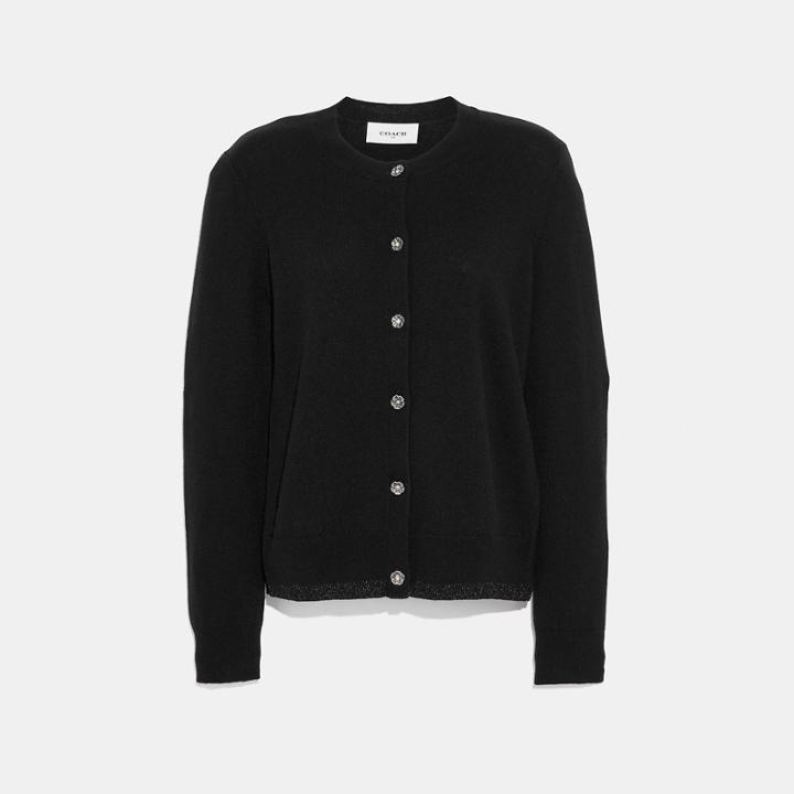 Coach Cardigan With Tea Rose Buttons