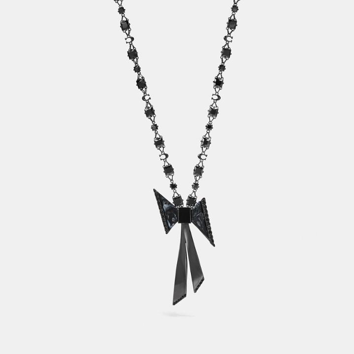 Coach Deco Bow Necklace