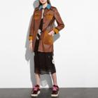 Coach Leather Coat With Suede Detail