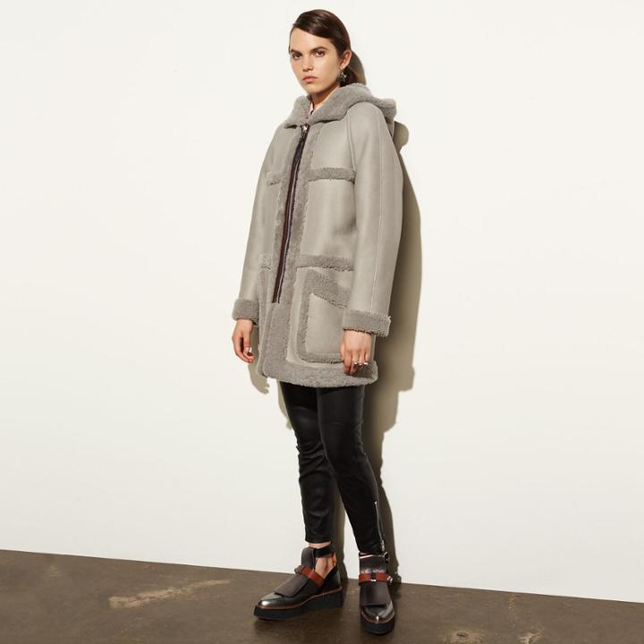 Coach Apr S Ski Reversible Shearling Coat