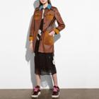 Coach Leather Coat With Suede Details
