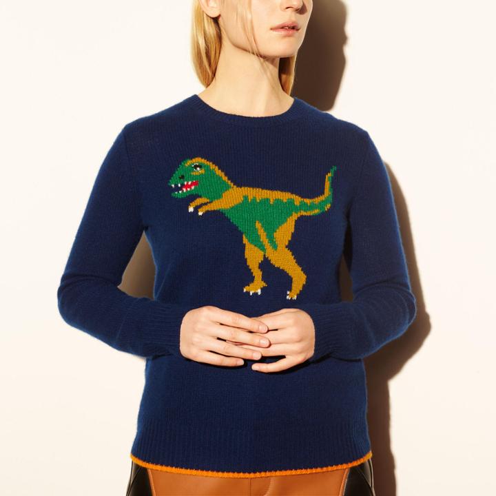Coach 1941 Dinosaur Motif Crewneck Sweater