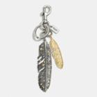 Coach Studded Metal Multi Feather Bag Charm
