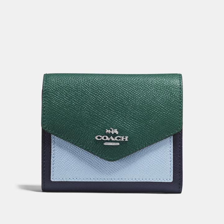 Coach Small Wallet In Colorblock Leather