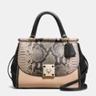 Coach Drifter Carryall In Colorblock Exotic Embossed Leather