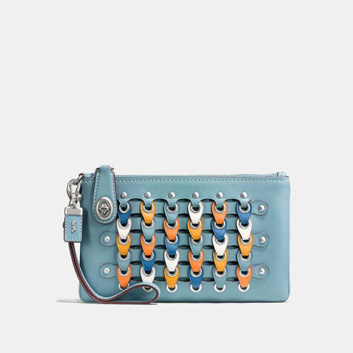 Coach Turnlock Wristlet 21 With Colorblock Link